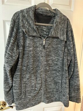 Calvin Klein 3X Performance Heather Gray Full Zip Fleece Jacket